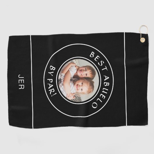 Beste Abuelo By Par Golfer Modern Fotogeschenk Zwa Golfhanddoek (Horizontaal)