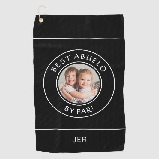 Beste Abuelo By Par Golfer Modern Fotogeschenk Zwa Golfhanddoek (Voorkant)