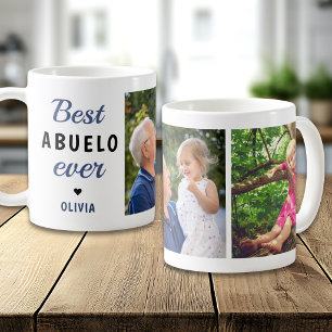 Beste ABUELO Ooit 2 Foto Collage Persoonlijk Koffiemok