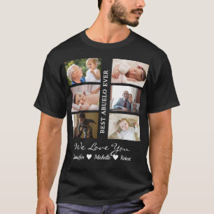 Beste Abuelo Ooit Aangepaste Foto's Namen van Klei T-shirt