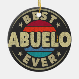 Beste Abuelo ooit Retro Spaanse Opa Keramisch Ornament