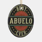 Beste Abuelo ooit Retro  Spaanse Opa Keramisch Ornament (Rechts)