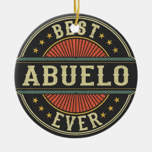 Beste Abuelo ooit Retro  Spaanse Opa Keramisch Ornament (Voorkant)