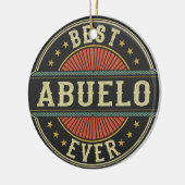 Beste Abuelo ooit Retro  Spaanse Opa Keramisch Ornament (Links)