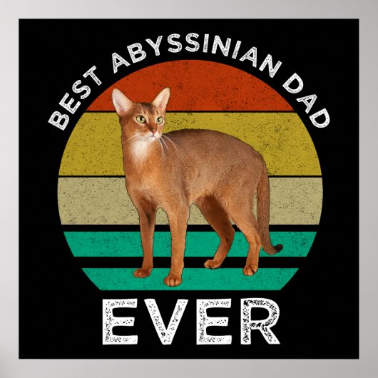 Beste Abyssiniaanse vader ooit Poster (Voorkant)
