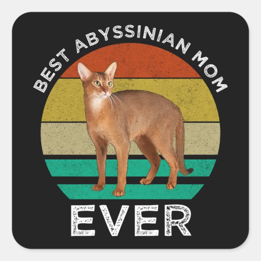 Beste Abyssinische moeder ooit Vierkante Sticker (Voorkant)