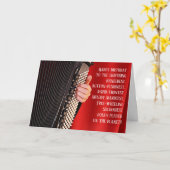 Beste accordeonist accordeonspeler verjaardag kaart (Gele Bloem)