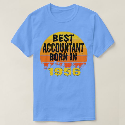 Beste accountant geboren in 1956 op jaardag 1956 t-shirt (Design voorkant)