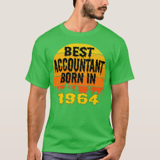 Beste accountant geboren in 1964  op zondag t-shirt