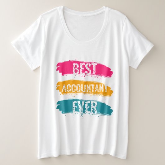 Beste accountant ooit grote maat t-shirt (Design voorkant)