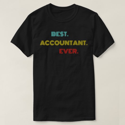 Beste accountant ooit met Retro lettertype T-shirt (Design voorkant)