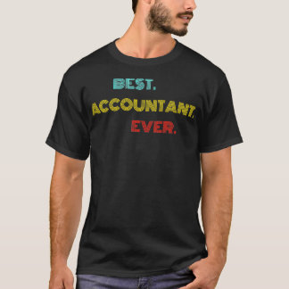 Beste accountant ooit met Retro lettertype T-shirt