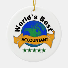 Beste accountant ter wereld keramisch ornament