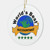 Beste accountant ter wereld keramisch ornament (Links)