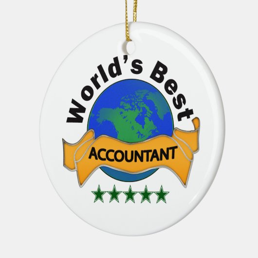 Beste accountant ter wereld keramisch ornament (Links)