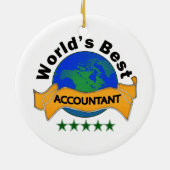 Beste accountant ter wereld keramisch ornament (Achterkant)