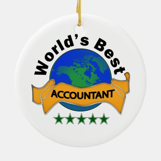Beste accountant ter wereld keramisch ornament (Achterkant)