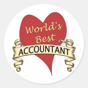 Beste accountant ter wereld ronde sticker