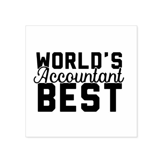 Beste accountant ter wereld rubberstempel (Afrduk)