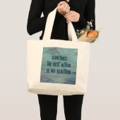 Beste actie is geen reactiethema Jumbo Canvas tas (Voorkant (product))
