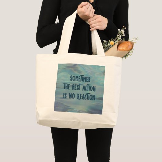 Beste actie is geen reactiethema Jumbo Canvas tas (Voorkant (product))