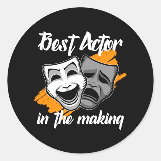 beste actor in het maken ronde sticker (Voorkant)