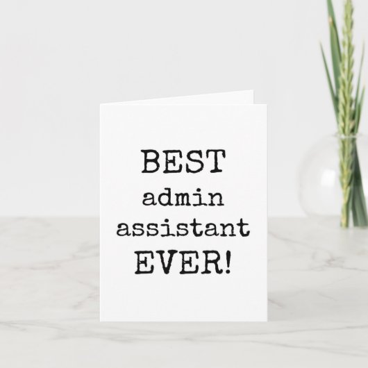 Beste Admin Assistent ooit, Waardering Kaart (Voorkant)