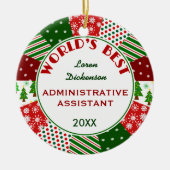 Beste Admin Asst-kerstcadeau Keramisch Ornament (Voorkant)
