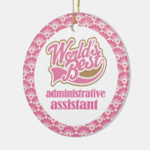 Beste administratieve assistent-gift-oranje ter we keramisch ornament (Links)