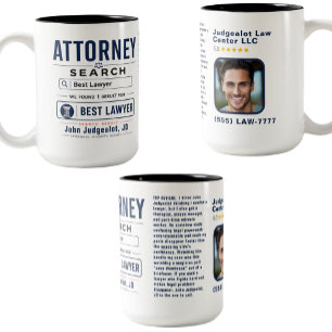 Beste advocaat cadeau tweekleurige koffiemok