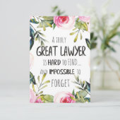 Beste advocaat Gift Great Giftidea voor advocaten  Bedankkaart (Staand voorkant)