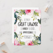Beste advocaat Gift Great Giftidea voor advocaten Kaart (Voorkant / Achterkant in situ)