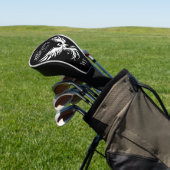 Beste advocaat Phoenix Monogram Initiaal Zwart Wit Golfheadcover (Insitu)