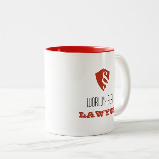 Beste advocaat ter wereld bij Law Shield Mok (Voorkant rechts)