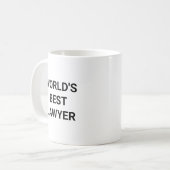 Beste advocaat ter wereld grappig collega cadeau koffiemok (Voorkant links)