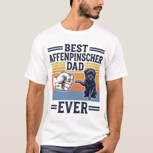 Beste Affenpinscher-papa ooit vintage honden T-shi T-shirt