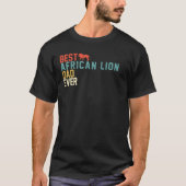 Beste Afrikaanse Lion Dad Ooit Retro  T-shirt (Voorkant)