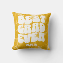 Beste Afstudeerder ooit geel stropdas kleurstof Af Kussen