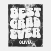 Beste Afstudeerder ooit Zwart Tie Dye Afstuderen Fleece Deken (Voorkant)