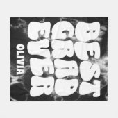 Beste Afstudeerder ooit Zwart Tie Dye Afstuderen Fleece Deken (Voorkant (Horizontaal))