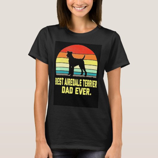Beste Airedale Terriër Pa Ooit T-shirt (Voorkant)