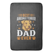 Beste Airedale Terrier Vader Ooit Hond Liefhebber Badmat (Voorkant Verticaal)