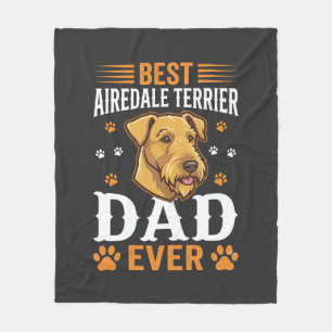 Beste Airedale Terrier Vader Ooit Hond Liefhebber Fleece Deken