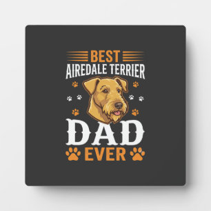 Beste Airedale Terrier Vader Ooit Hond Liefhebber Fotoplaat