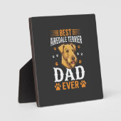 Beste Airedale Terrier Vader Ooit Hond Liefhebber Fotoplaat (Voorkant)
