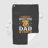 Beste Airedale Terrier Vader Ooit Hond Liefhebber Golfhanddoek (Insitu)