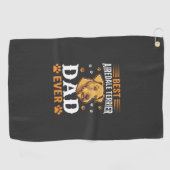 Beste Airedale Terrier Vader Ooit Hond Liefhebber Golfhanddoek (Horizontaal)