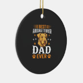Beste Airedale Terrier Vader Ooit Hond Liefhebber Keramisch Ornament (Rechts)