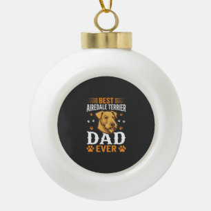 Beste Airedale Terrier Vader Ooit Hond Liefhebber Keramische Bal Ornament