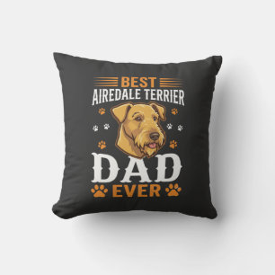 Beste Airedale Terrier Vader Ooit Hond Liefhebber Kussen
